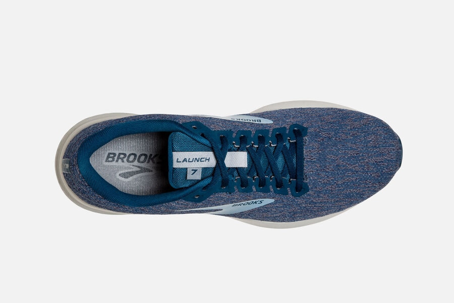 Brooks Running Shoes - Launch 7 Road Mens - Blue - OAF-164509